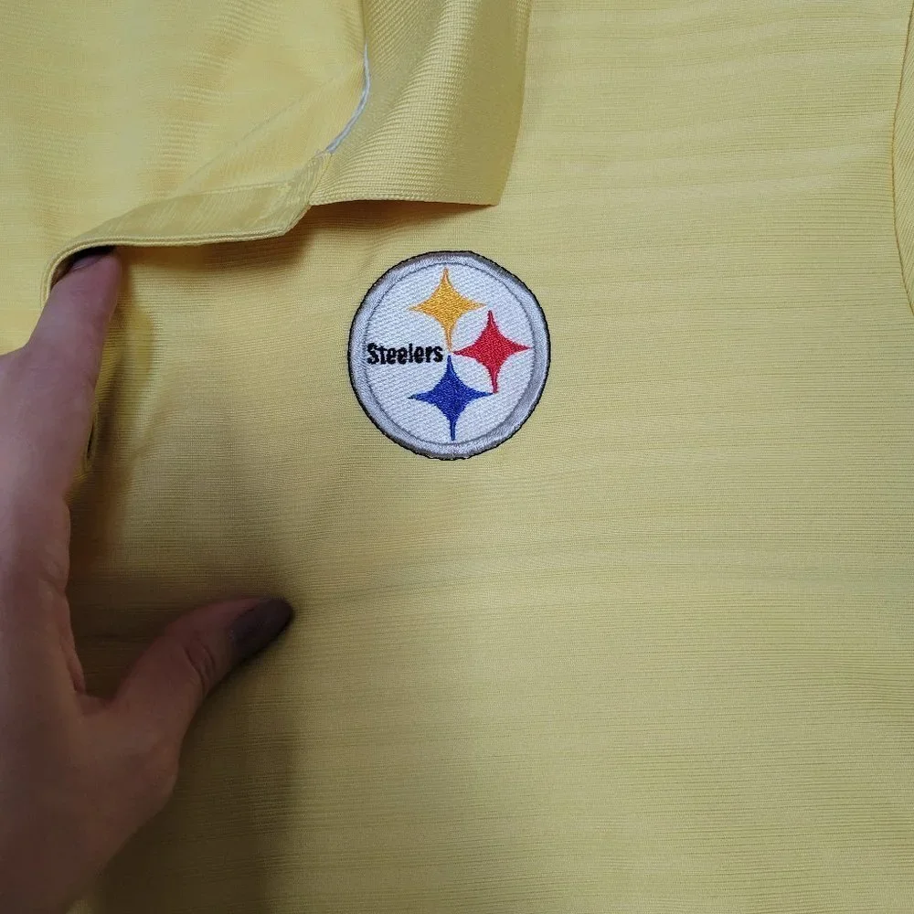 Adidas Pittsburgh Steelers Climacool Golf Polo - L